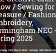 New National Embroidery Awards launched at this year&rsquo;s Fashion &amp; Embroidery show in Birmingham
