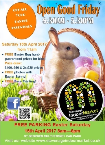 Stevenage Hertfordshire Easter Egg Hunt Saturday 15th April 2017