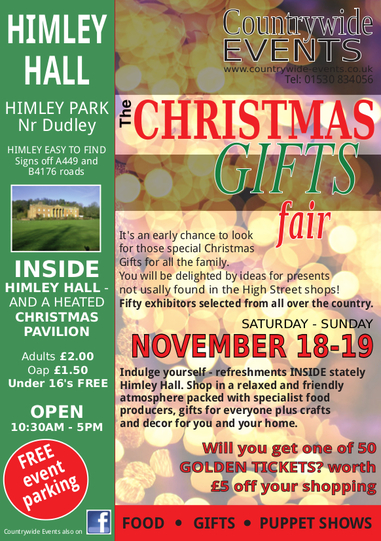 Christmas Fair at Himley Hall Dudley West Midlands 18th/19th November 2017 Organised By Countryside Events